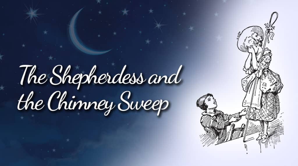 Shepherdess and Chimney-Sweep, vintage illustration